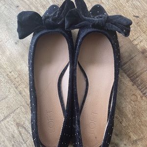 Loft pointy velvet studded shoes size 8